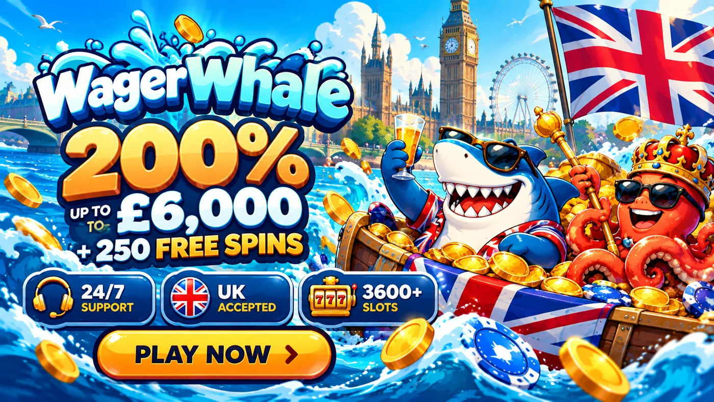 Welcome offer of 200% up to £6,000 plus 250 free spins for UK players
